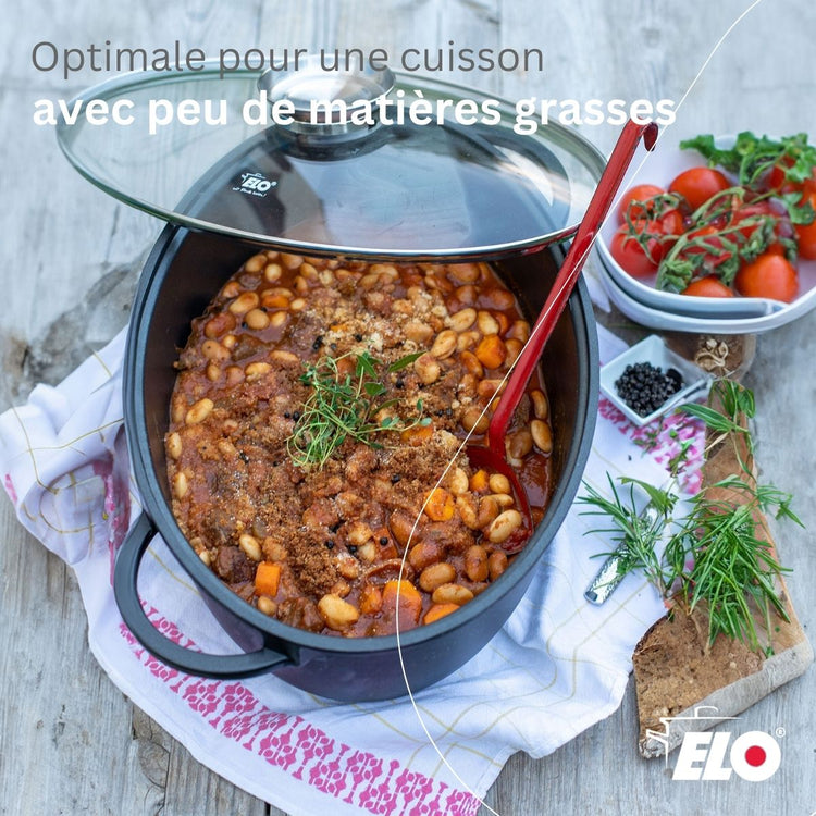 Cocotte 38 x 25 cm en fonte aluminium antiadhésive 7 L Elo Alucast