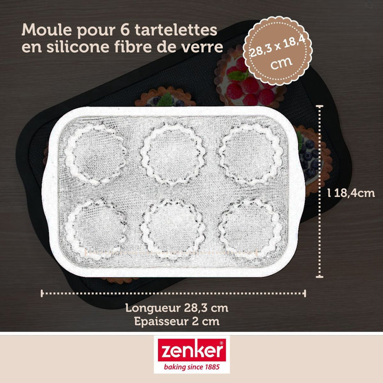 Set de 4 ustensiles de pâtisserie moule à gâteaux bol et spatule Silicone fibre de verre Silicone fibre de verre Zenker  Silicone fibre de verre