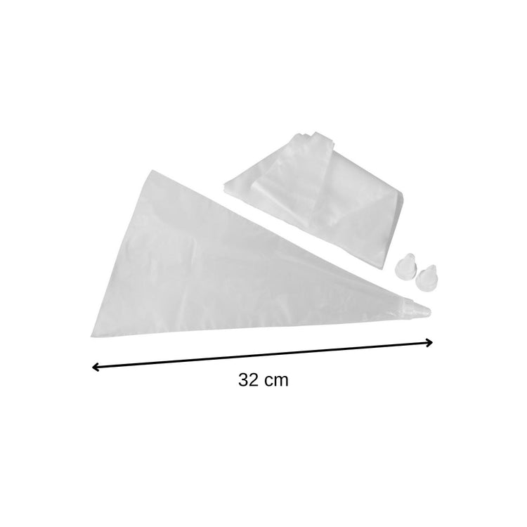 Lot de 20 poches à douilles 6 douilles inox et 3 douilles plastique 32 cm Zenker Smart Pastry