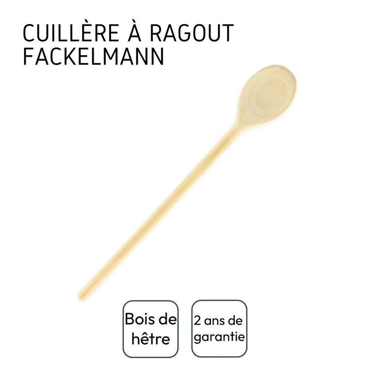 Ensemble de 3 Cuillères de cuisine en bois 30 cm Fackelmann Wood Edition
