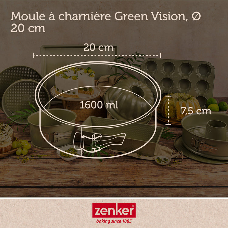 Ensemble de 2 Moules à manqué à charnière 20 cm Zenker Green Vision