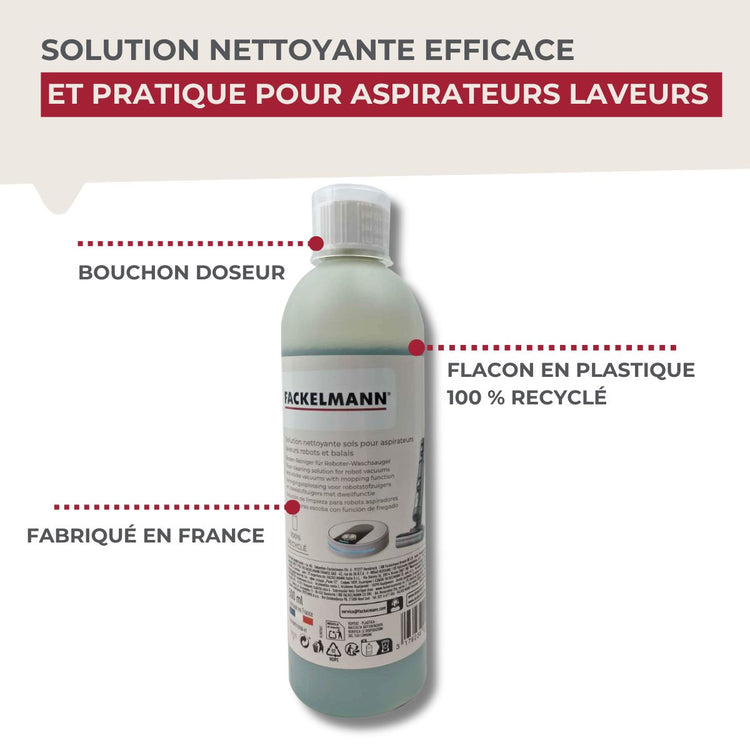 Solution nettoyante pour Aspirateurs Laveurs Robots et Balais Fackelmann