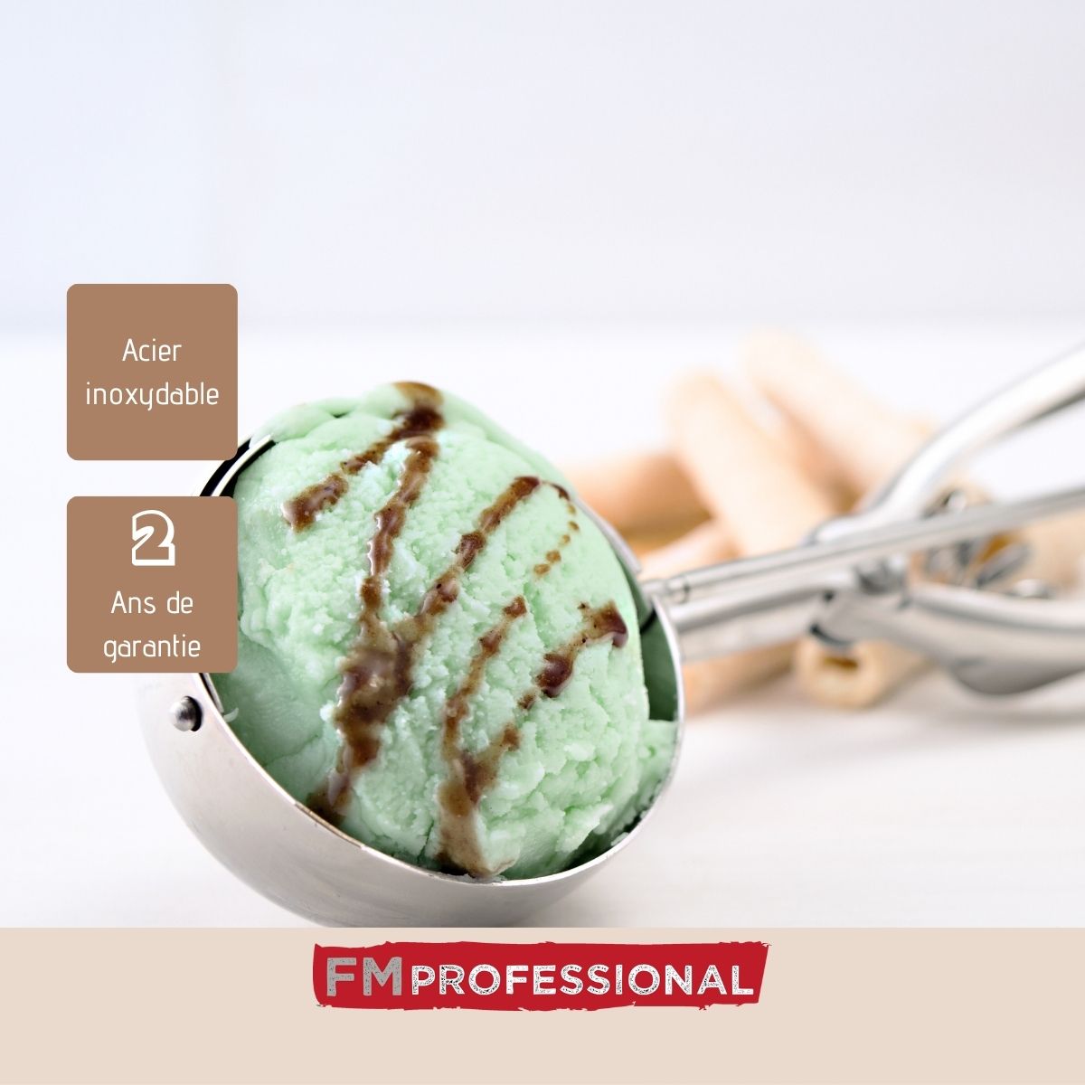 Cuillère à glace en inox FM Professional Divers