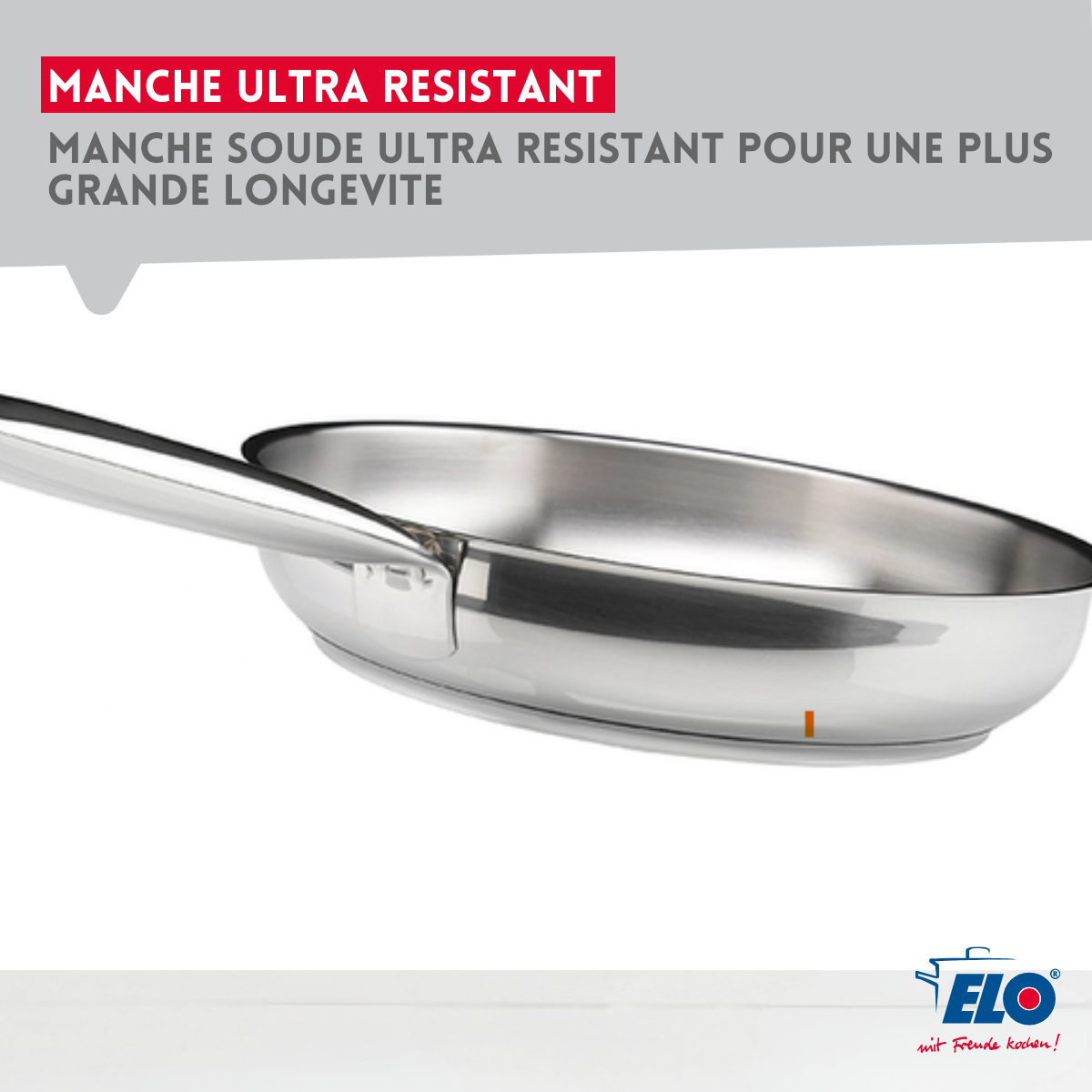 Poêle à frire en inox 32 cm Elo Profi Therm