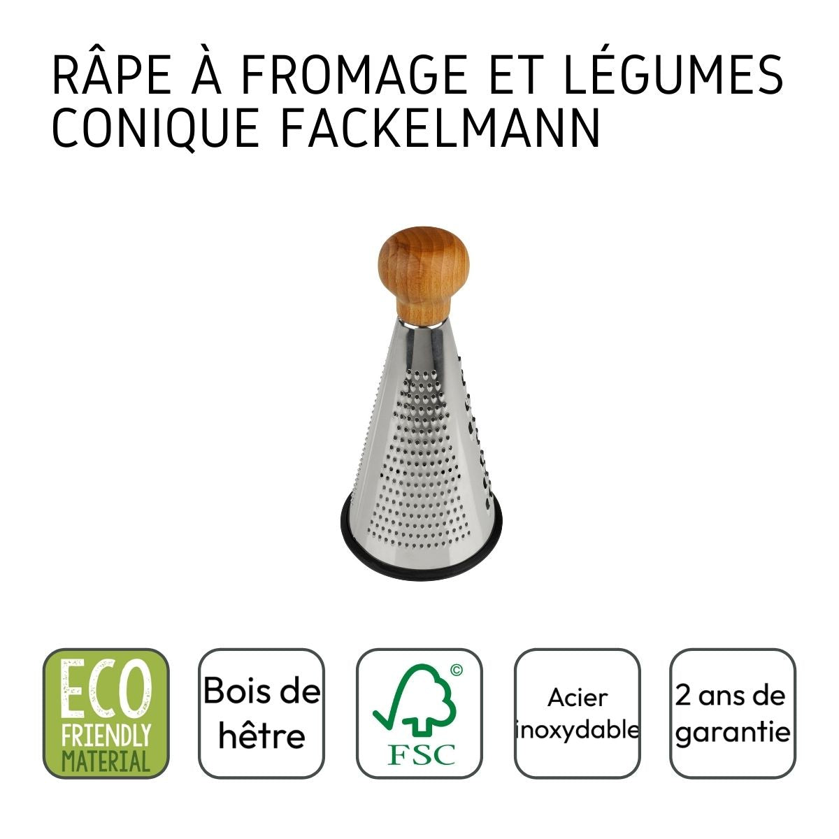 Râpe à légumes et à fromage conique Fackelmann Eco Friendly