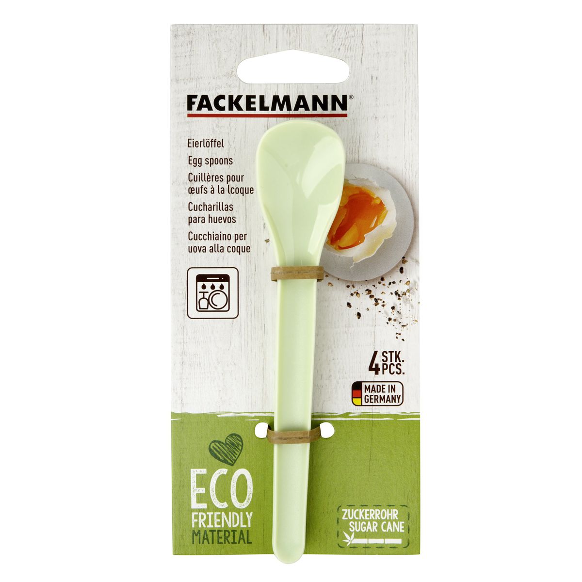 Lot de 4 cuillères à œuf Fackelmann Eco Friendly