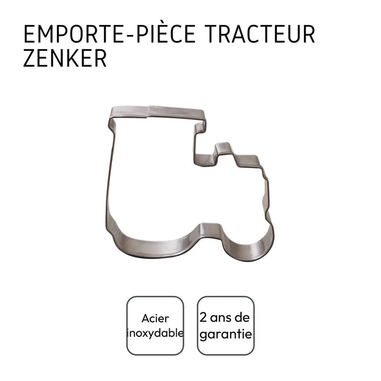 Emporte-pièce inox en forme de tracteur Zenker