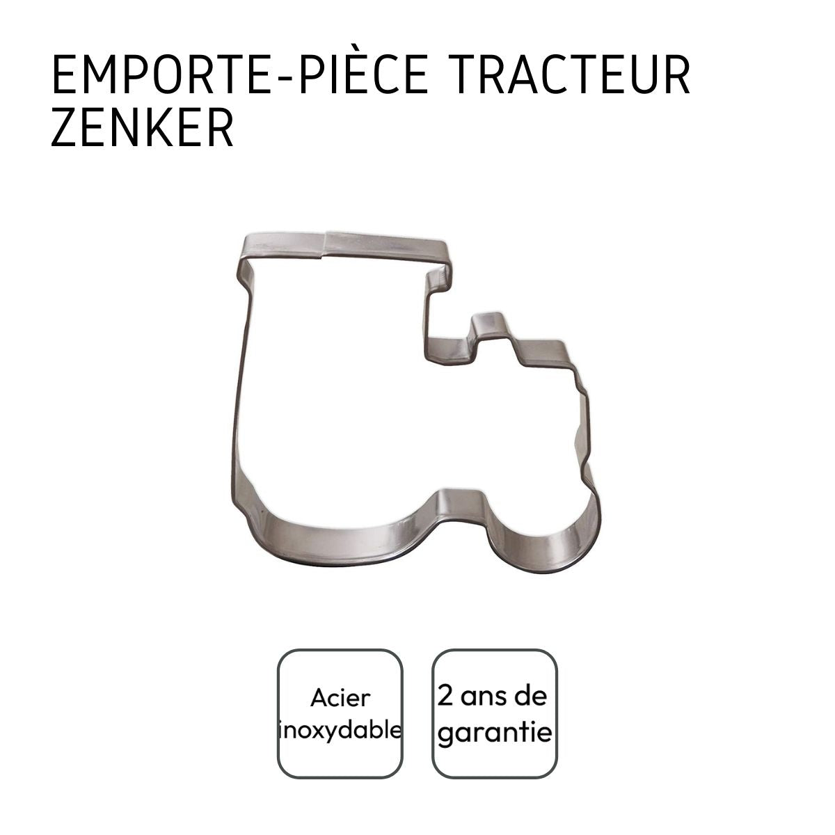 Emporte-pièce inox en forme de tracteur Zenker