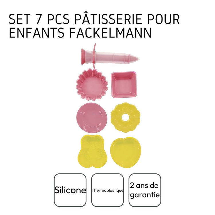 Set de 7 ustensiles de pâtisserie avec stylo de décoration et mini moules Fackelmann Mini Monsters