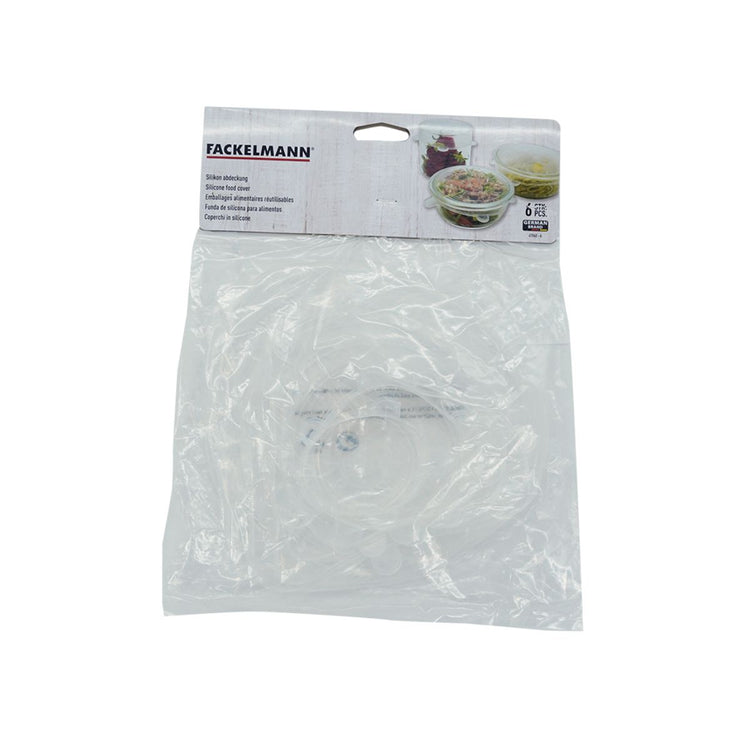 Lot de 6 couvercles de conservation en silicone étirable Fackelmann Basic