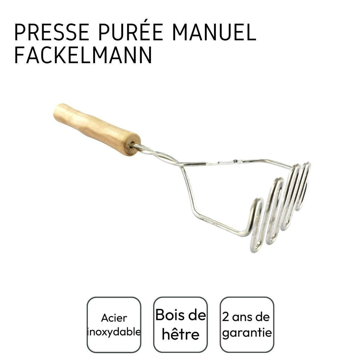 Presse purée manuel manche bois Fackelmann Wood Edition