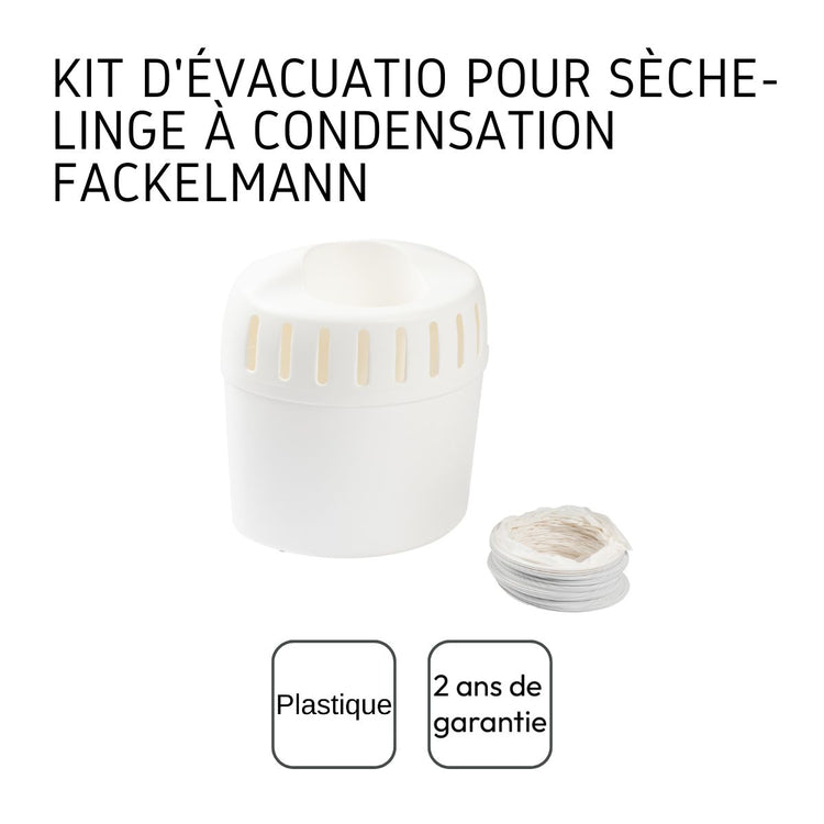 Gaine d'évacuation extérieure pour sèche-linge à condensation Fackelmann