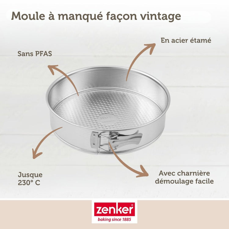 Set de 4 ustensiles de pâtisserie moule à gâteaux 2 bols et spatule Zenker Silver