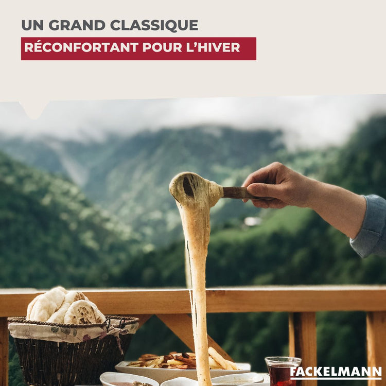 Set à fondue Savoyarde 4 personnes fonte émaillée Fackelmann
