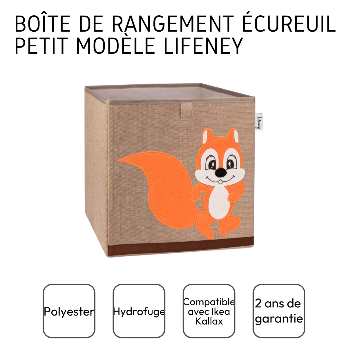 Boîte de rangement "écureuil" , compatible avec l'étagère IKEA KALLAX Lifeney