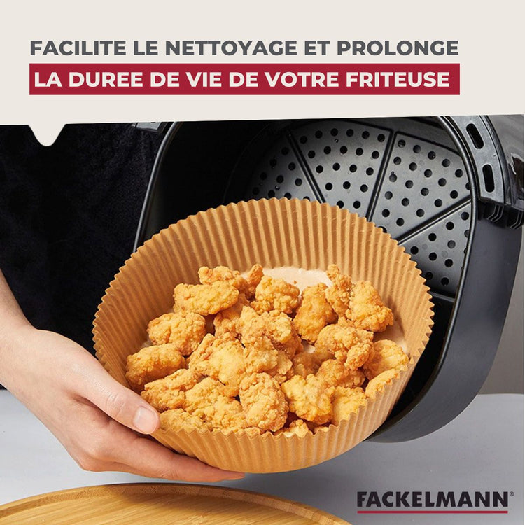Lot de 300 Moules en papier air fryer ronds 16 cm Fackelmann