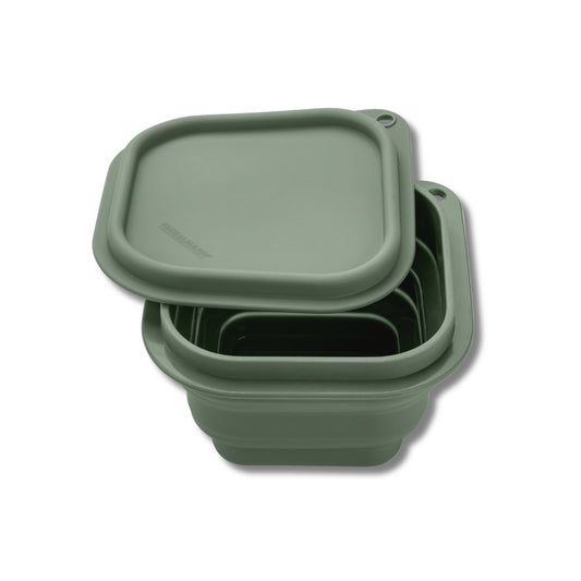 Boite à Snacks Pliable en Silicone Vert Fackelmann Storage