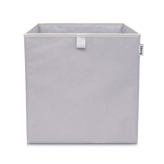 Boîte de rangement coloris gris clair, compatible avec l'étagère IKEA KALLAX Lifeney