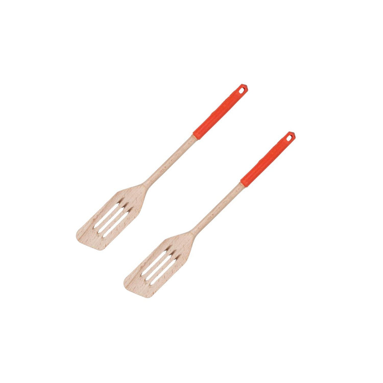 Ensemble de 2 Spatules de cuisine ajourée 34 cm Fackelmann Wood Edition