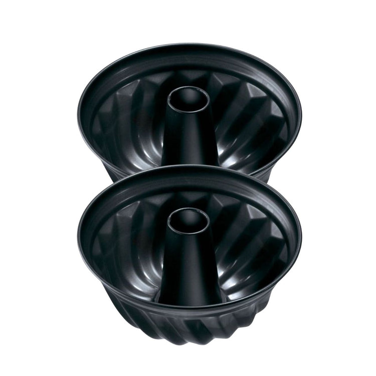 Lot de 2 moules à gâteaux 25/25/11,5 cm en acier Black mettallic Black mettallic Zenker  Black mettallic