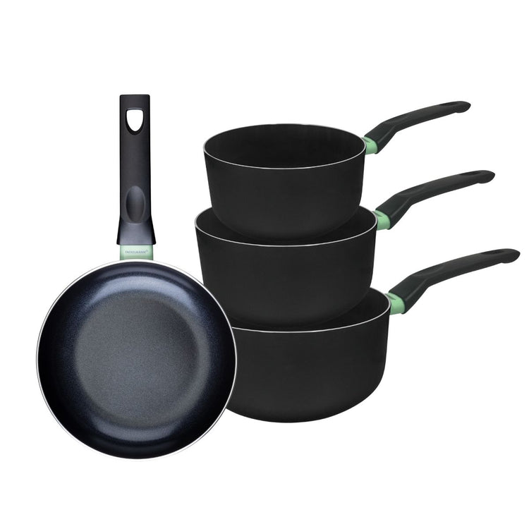 Ensemble de 1 poêle de 20 cm et 3 casseroles 16, 18 et 20 cm Fackelmann Brandao
