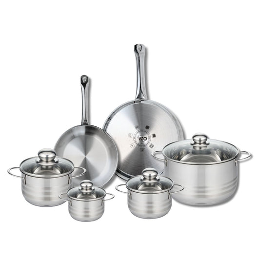 Ensemble de 2 Poêles de cuisson 24 et 28 cm et 4 faitouts 12, 14, 16 et 24 cm Elo Profi Brillant