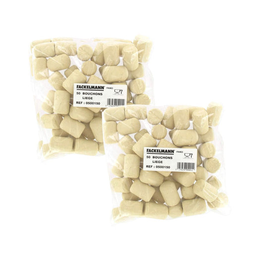 Lot de 100 bouchons de liège droits Fackelmann Bar Concept