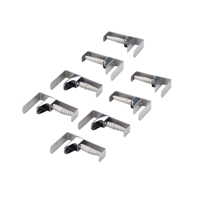 Lot de 8 pinces pour nappe en acier inoxydable Fackelmann Tecno