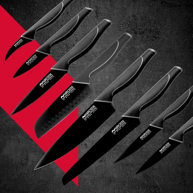Set de 2 couteaux universels 29 cm en acier inoxydable Nirosta Black Edition