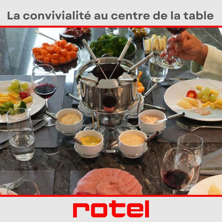 Ensemble à fondue bourguignonne pour 6 personnes, diamètre 17 cm Rotel Swiss Tradition