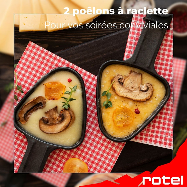 Lot de 2 Poêlons à Raclette Triangulaires Rotel