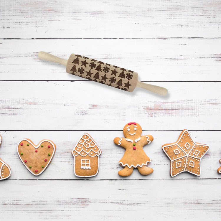 Rouleau à pâtisserie en bois motif noël Fackelmann