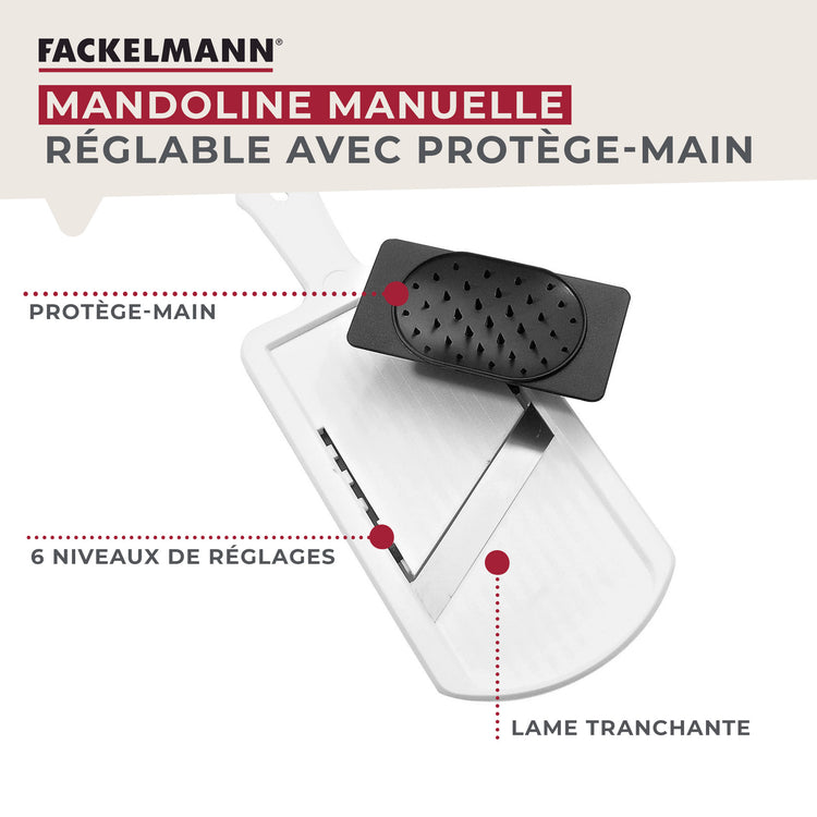 Mandoline professionnelle réglable jusqu'à 6 mm Fackelmann Handmade Tradition
