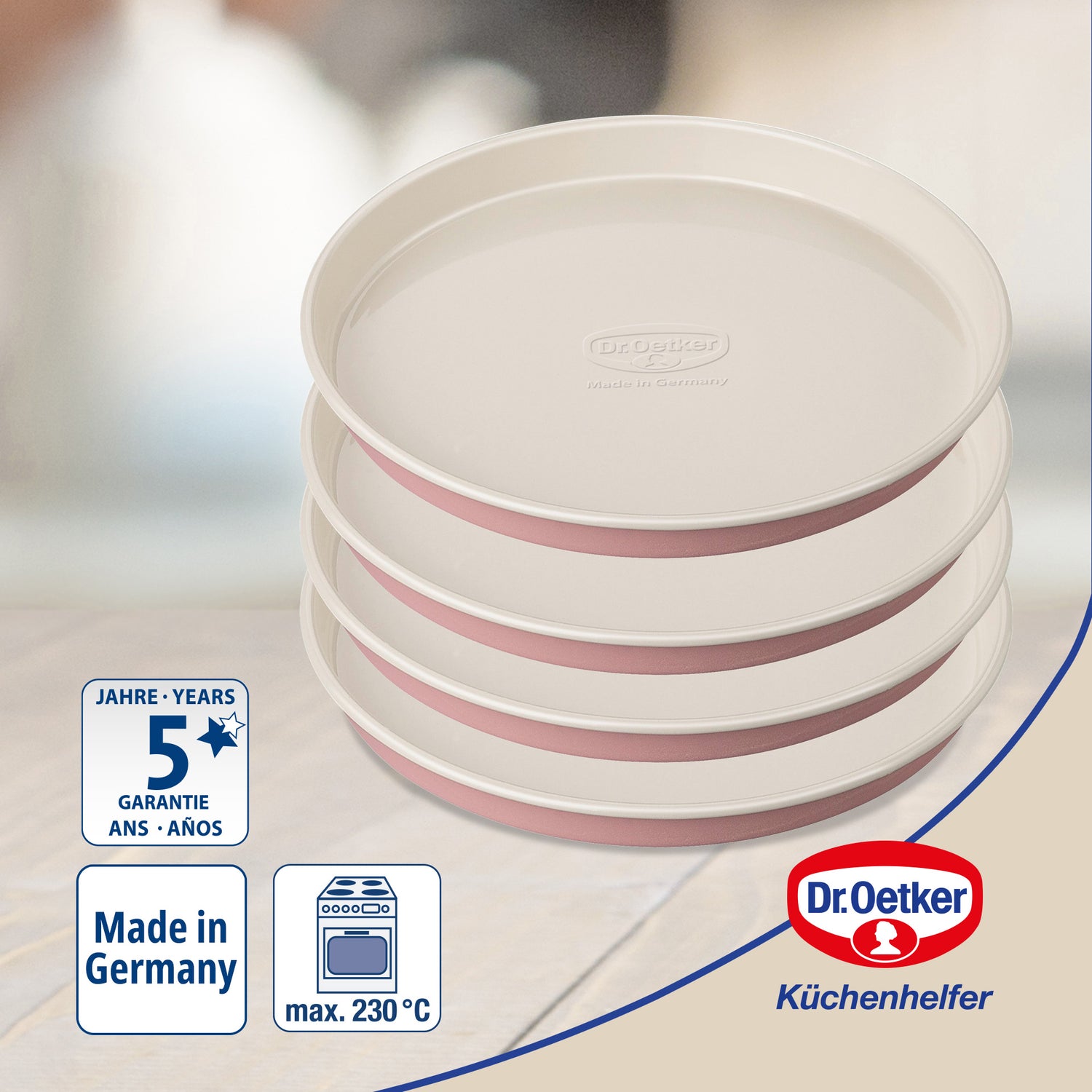 Set 4 moules pour gâteaux à étages Ø 17 cm Dr. Oetker Rétro
