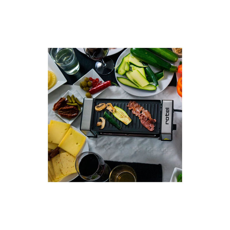 Appareil à raclette pour 2 personnes avec poêlons et spatules Rotel