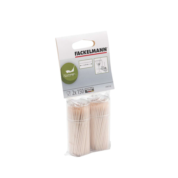 Lot de 2 boîtes de 150 cure-dents en bois chacune Fackelmann Wood Edition