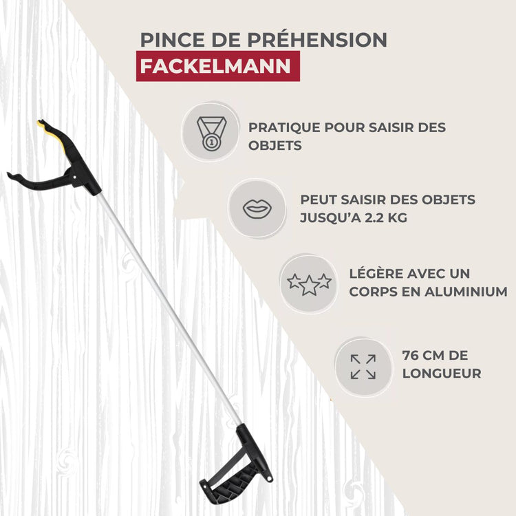Pince de préhension en aluminium noir Fackelmann