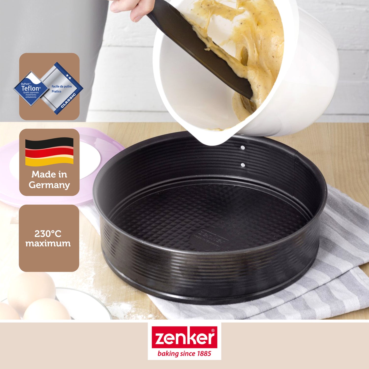 Moule à manqué à charnière 28 cm Zenker Black Metallic