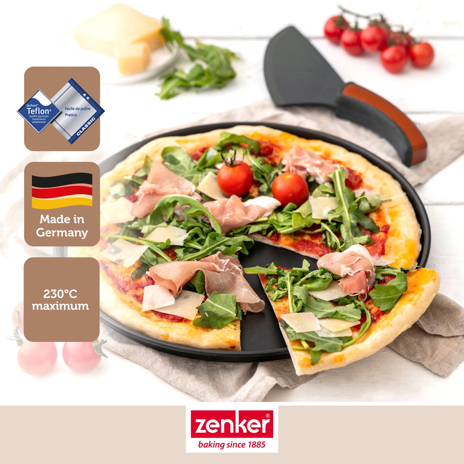 Set à pizza 3 pièces Zenker Spécial Countries