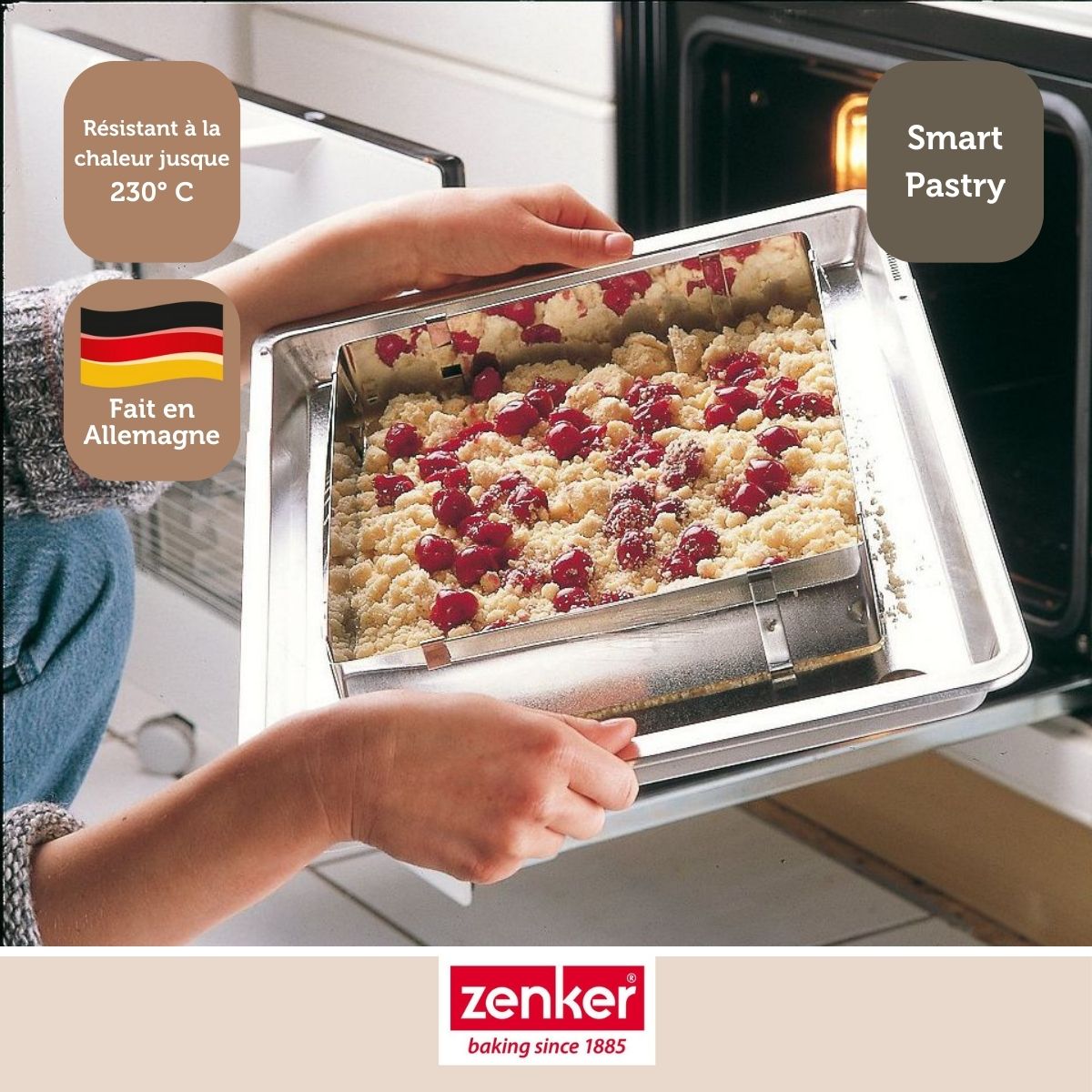 Cadre à gâteau rectangle réglable Zenker