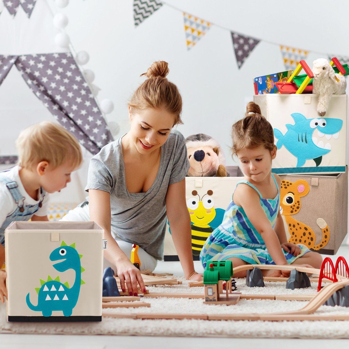 Boîte de rangement "dinosaure diplodocus" , compatible avec l'étagère IKEA KALLAX Lifeney