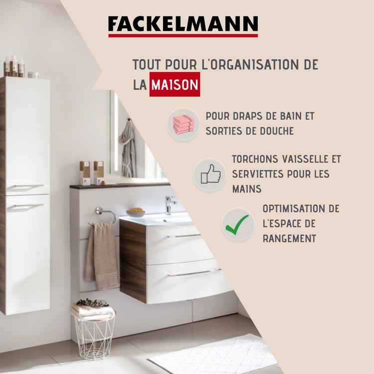 Porte serviette de salle de bain gris Fackelmann Vision