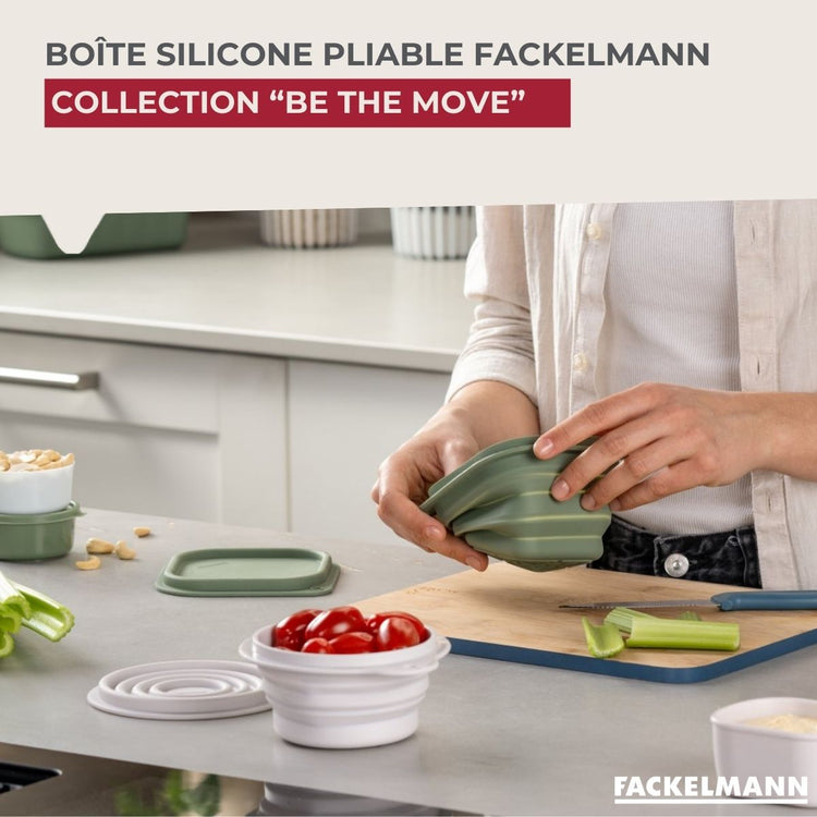 Lot de 2 boîtes à snacks 13 cl avec 3 boîtes à sauce Fackelmann Storage