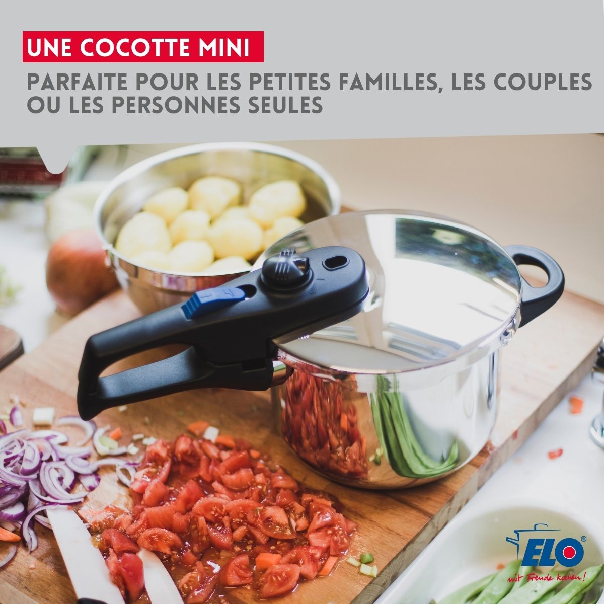 Autocuiseur 18 cm d'une capacité de 2,7 litres Elo Praktika