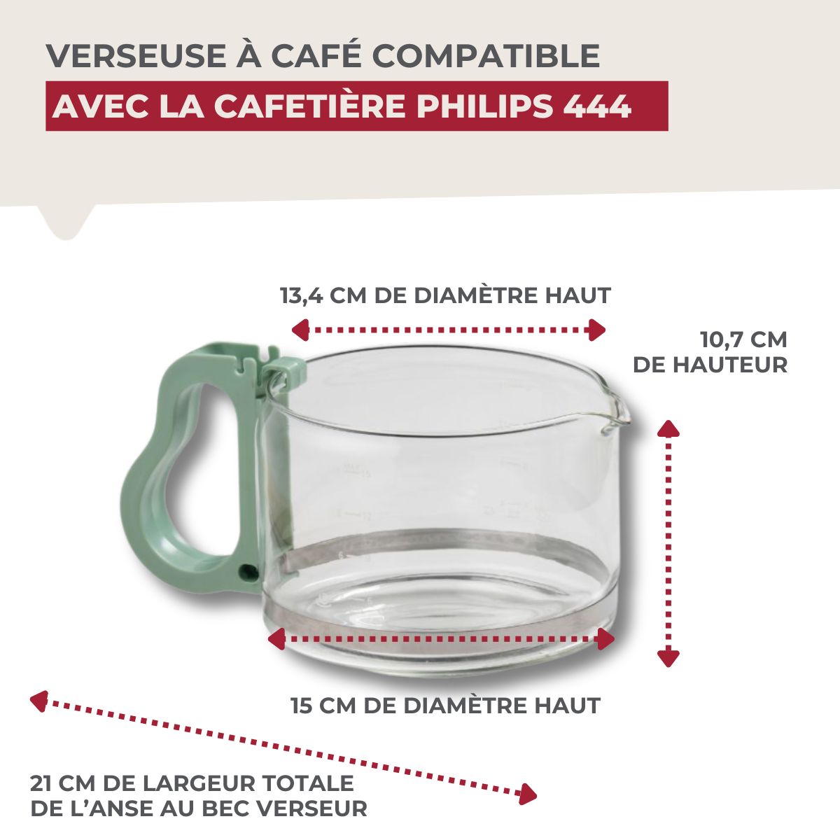 Verseuse à café pour cafetière Philips 444 Fackelmann