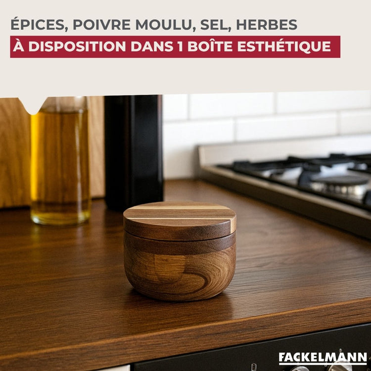 Boîte à épices en bois Fackelmann Acacia