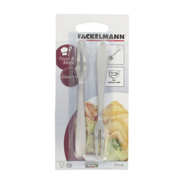 Lot de 6 fourchettes à escargots Fackelmann