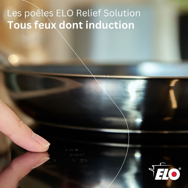 Poêle en acier inoxydable 18/10 28 cm Elo Relief Solution