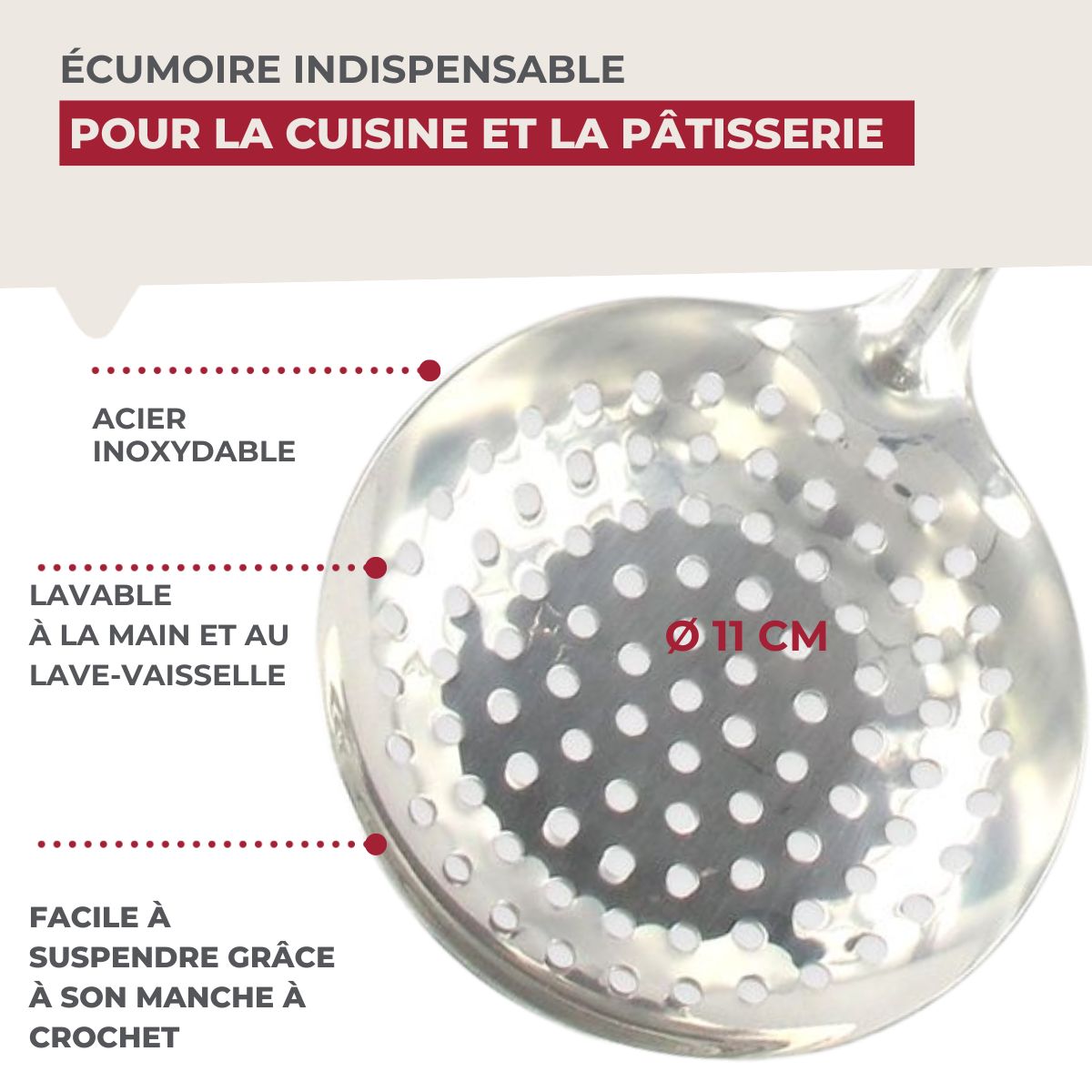 Ecumoire inox Fackelmann Oxford