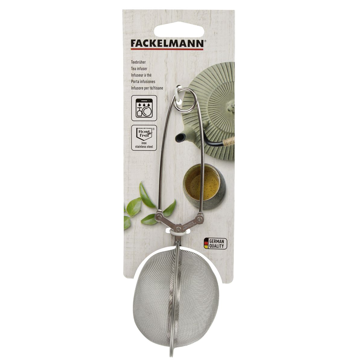 Boule à thé type pince à thé en inox 18,5 cm Fackelmann